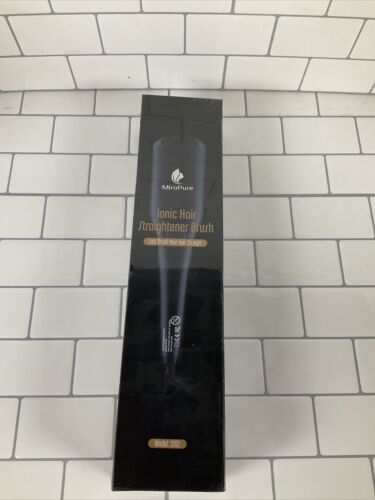 S102 Black Electric Hair Straightener Brush w/ Ionic for All Hair Types (6922808328375)
